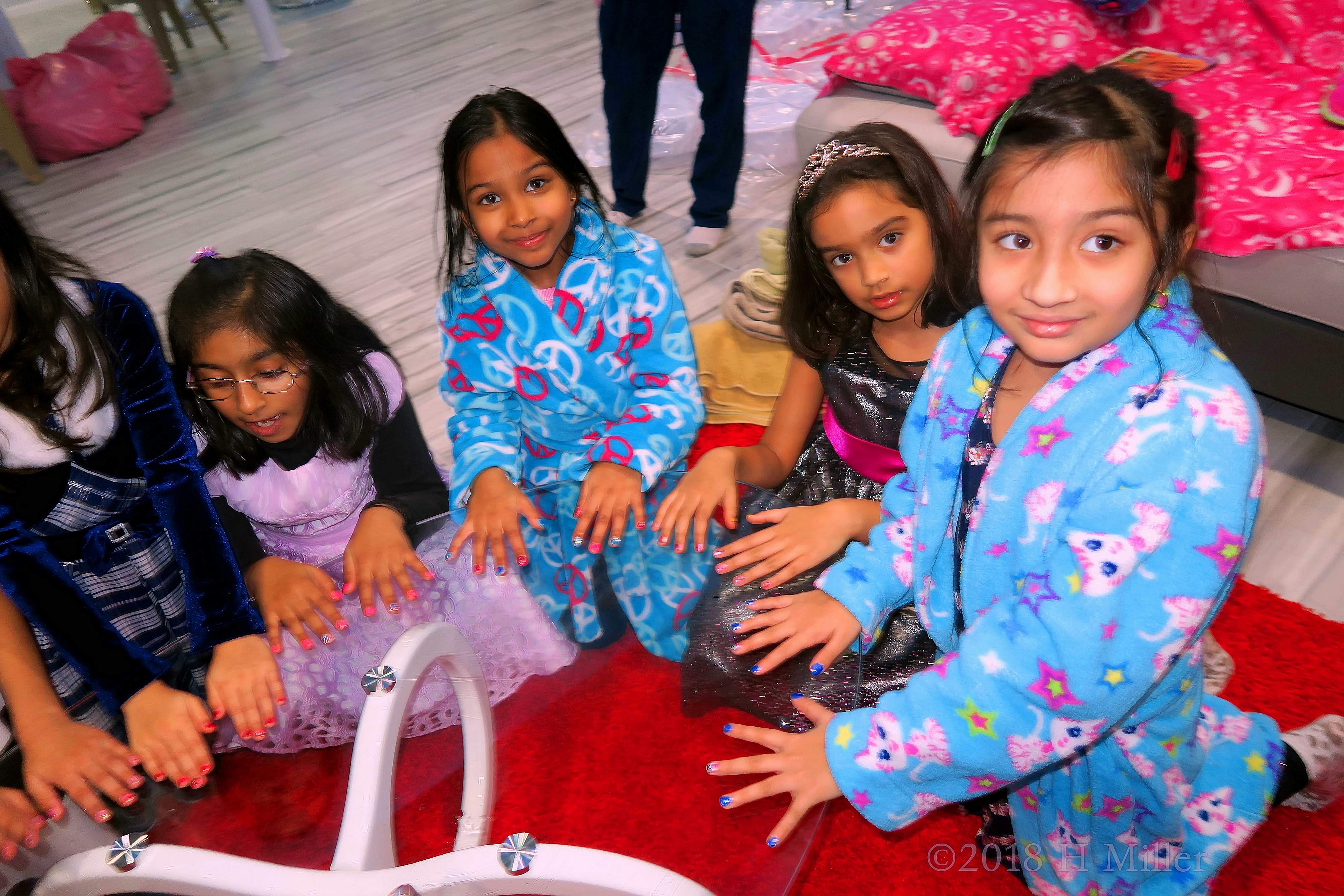 Another Shot Of Party Guests With Mini Manis Done Another Shot Of Party Guests With Mini Manis Done