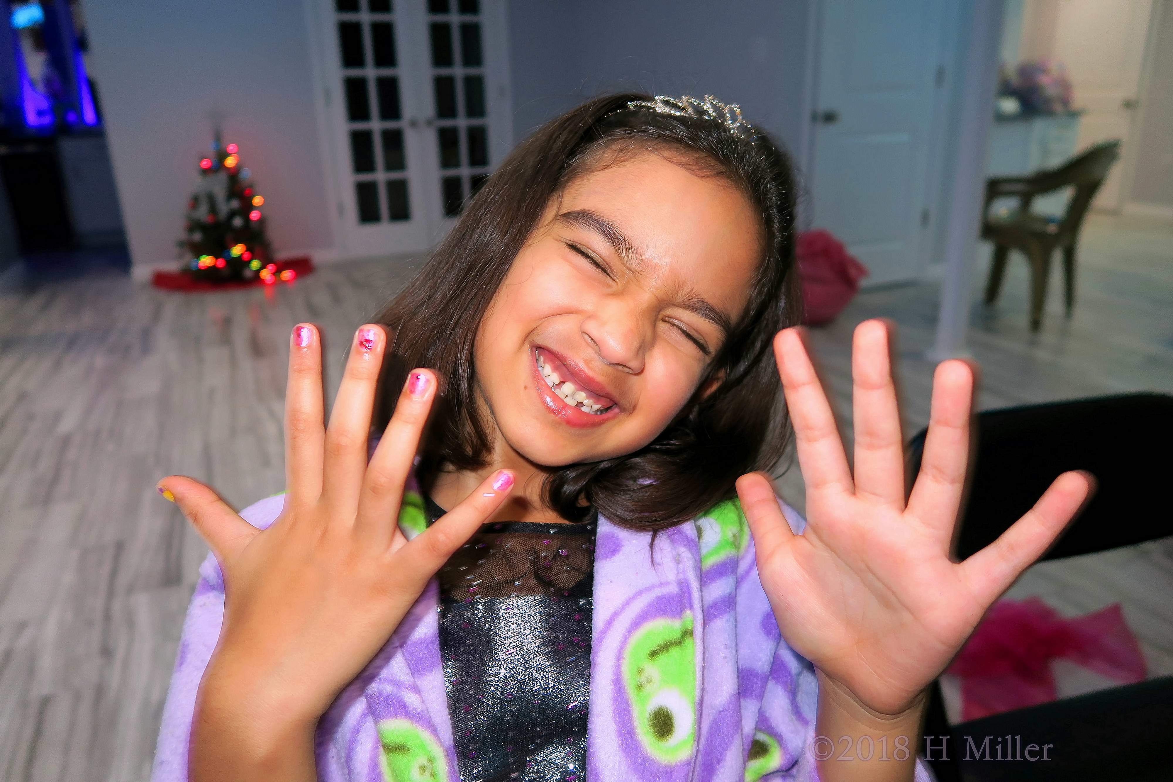 Somebody Is Happy With Her Girls Manicure! 