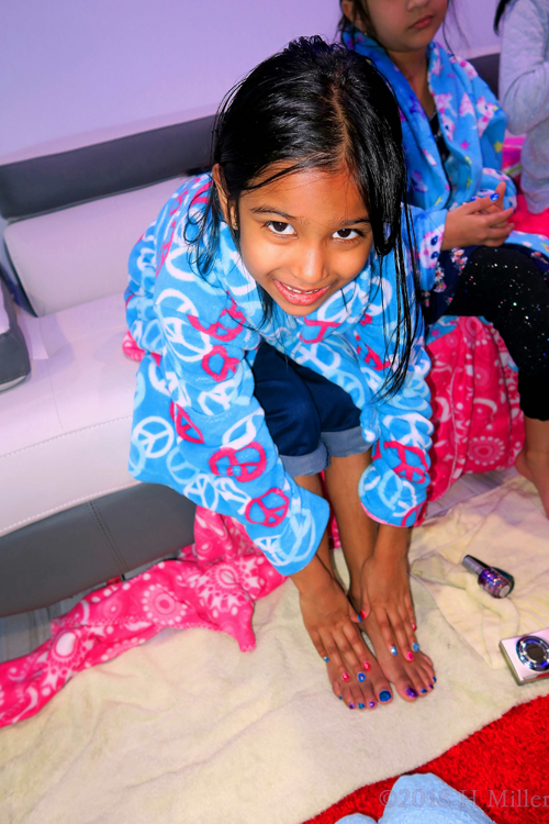 A Rainbow Of Colors Complete This Guest's Mini Kids Manicure And Pedicure.