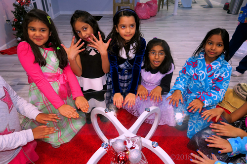 The Birthday Girl and Friends Love Their Girls Manicures