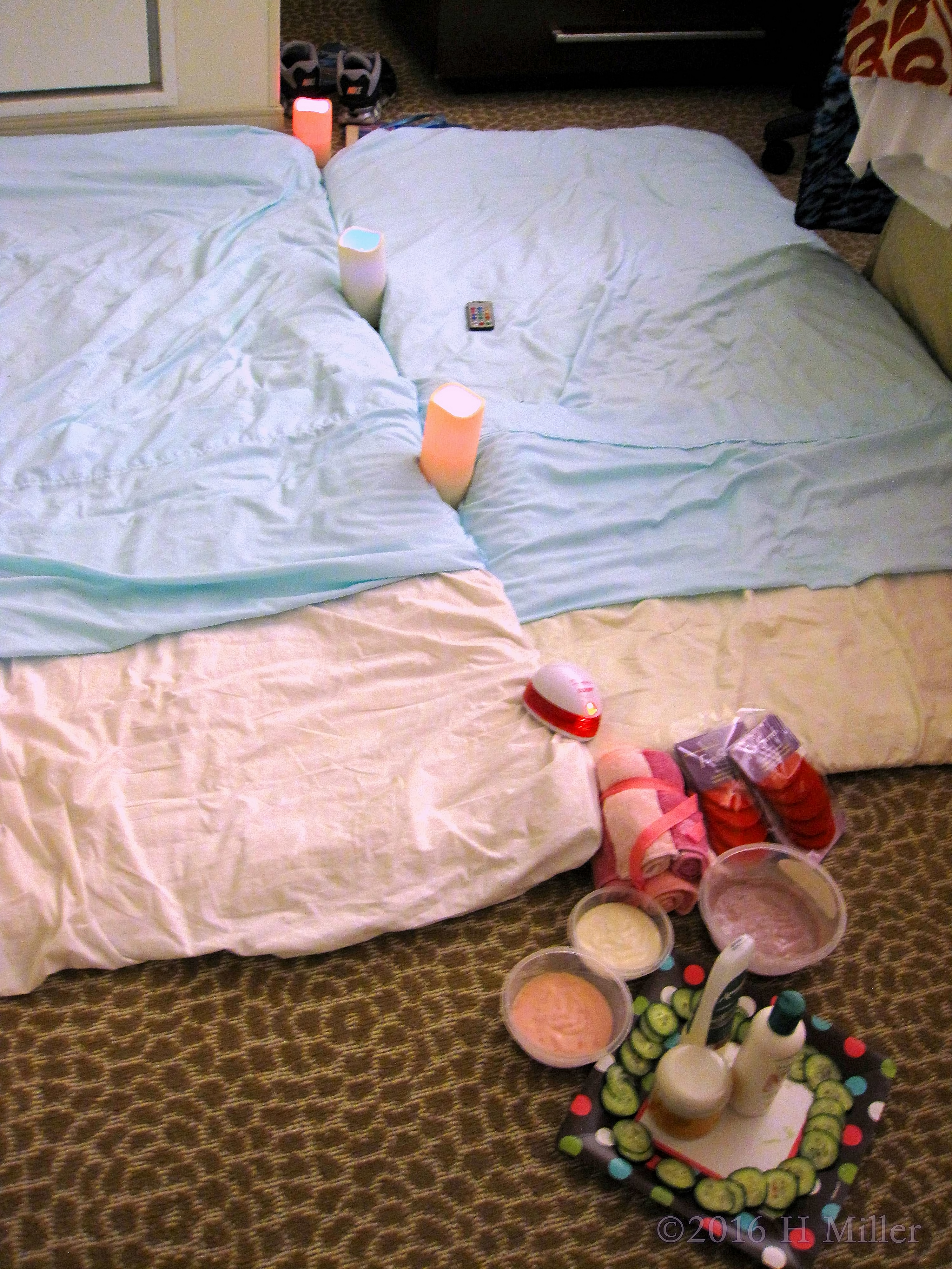 Facials For Kids Supplies With Colored Candles And Face Masque Ingredients! Facials For Kids Supplies With Colored Candles And Face Masque Ingredients!