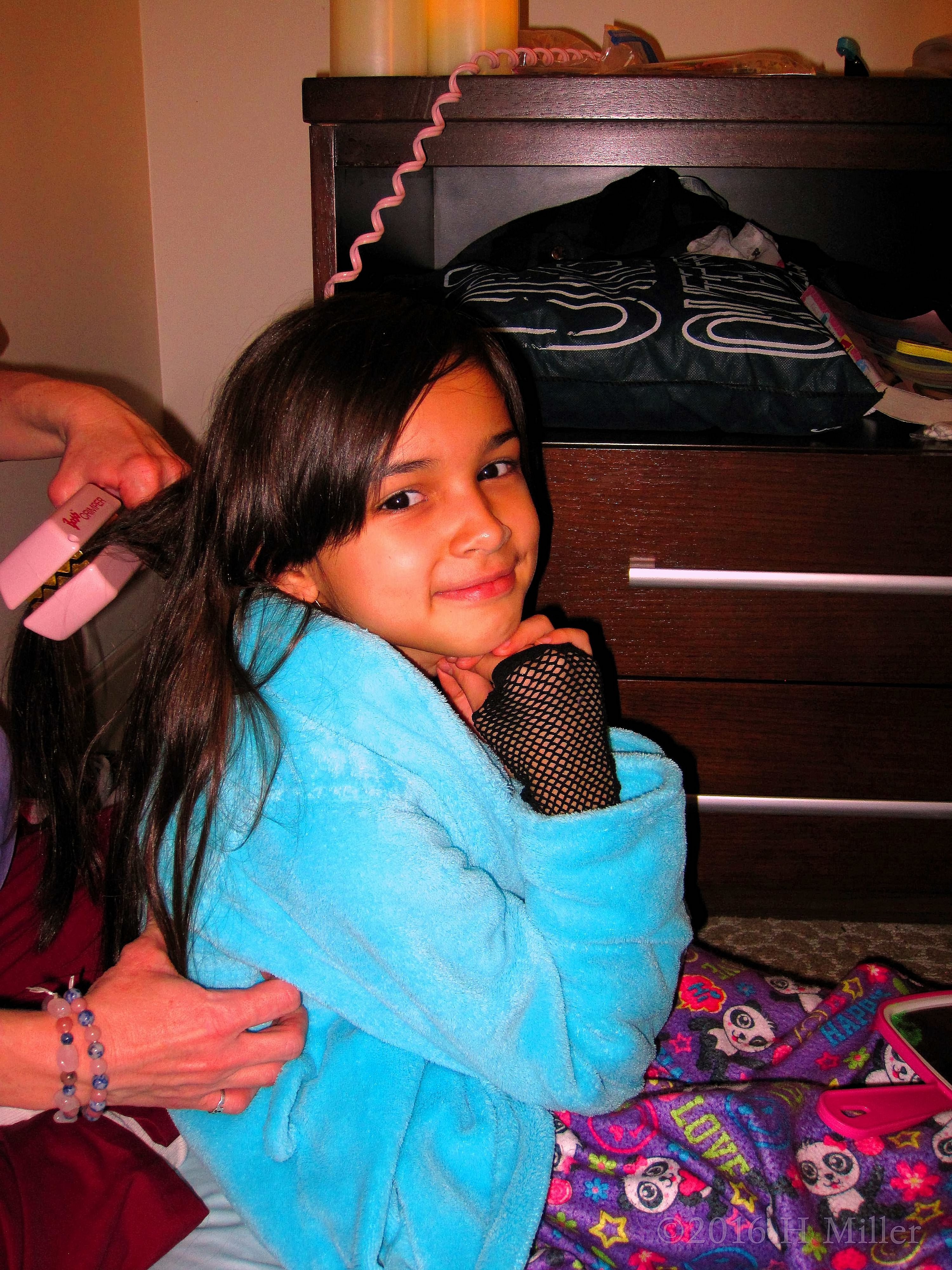 Getting Hair Crimped At The Spa Party For Girls! Getting Hair Crimped At The Spa Party For Girls!