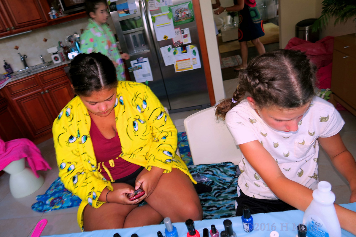 Friends, Phones, And Manicures. 