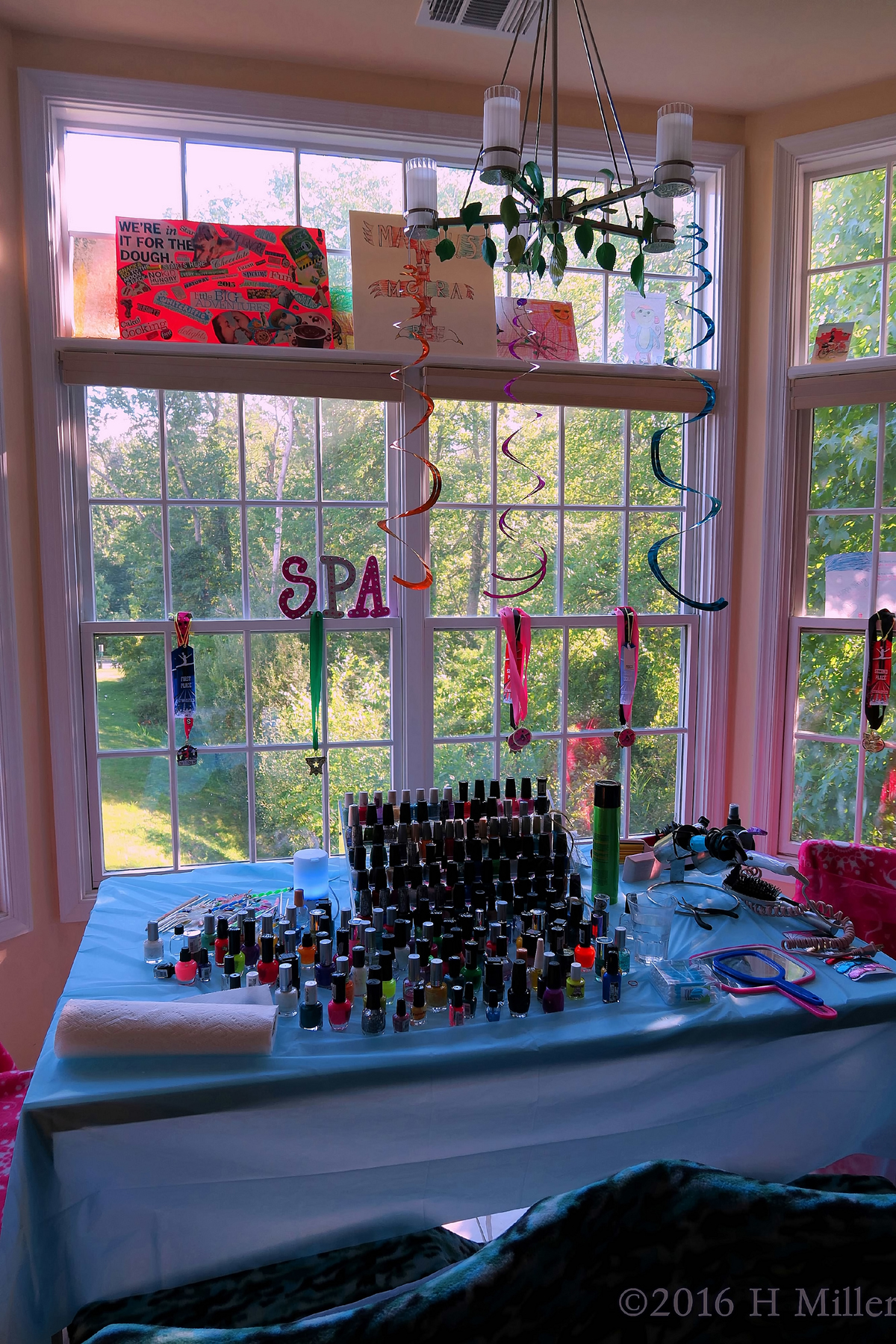 Fun Spa Birthday Party Decorations Over The Manicure Table