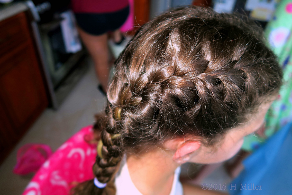 Thick Hair Plaited Into Lovely French Braids 