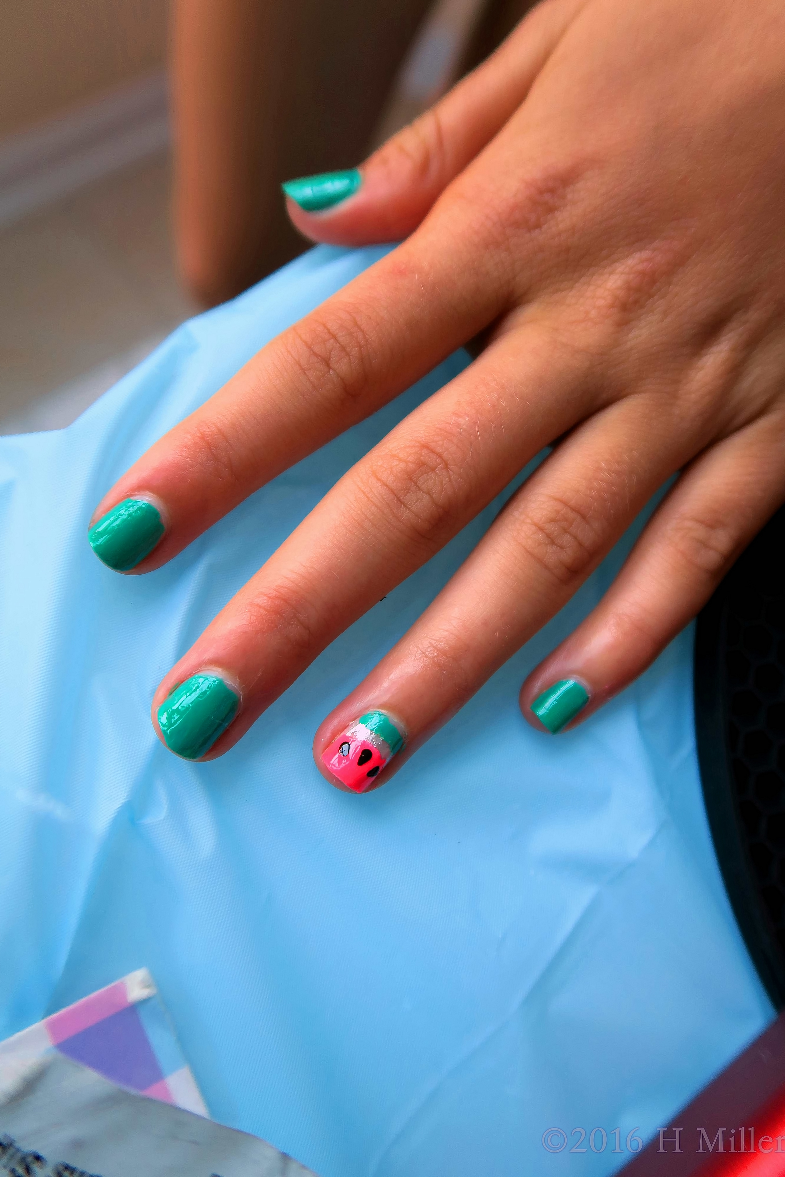 Adorable Watermelon Kids Mini Mani 