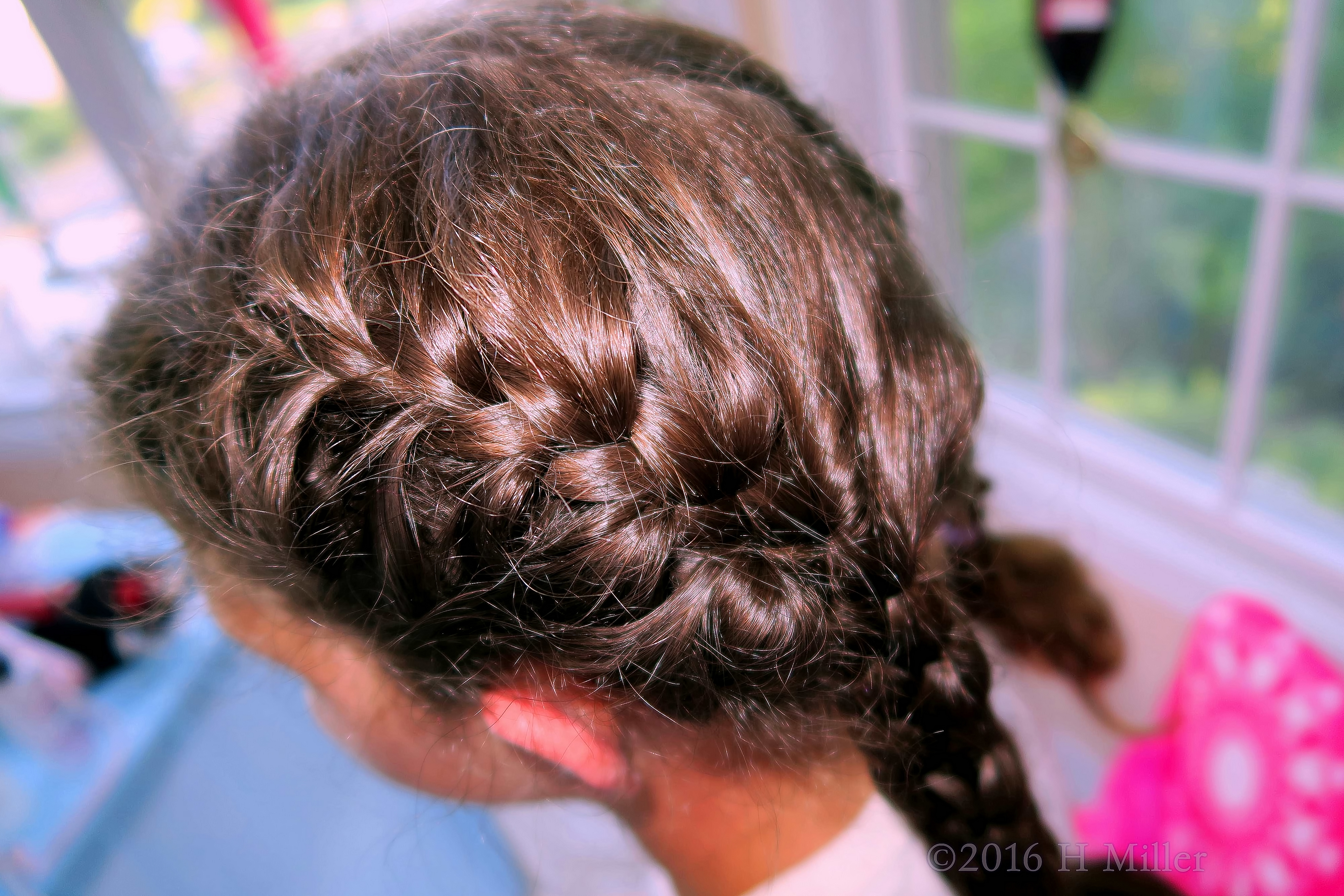 Awesome French Braided Girls Spa Hairstyle 