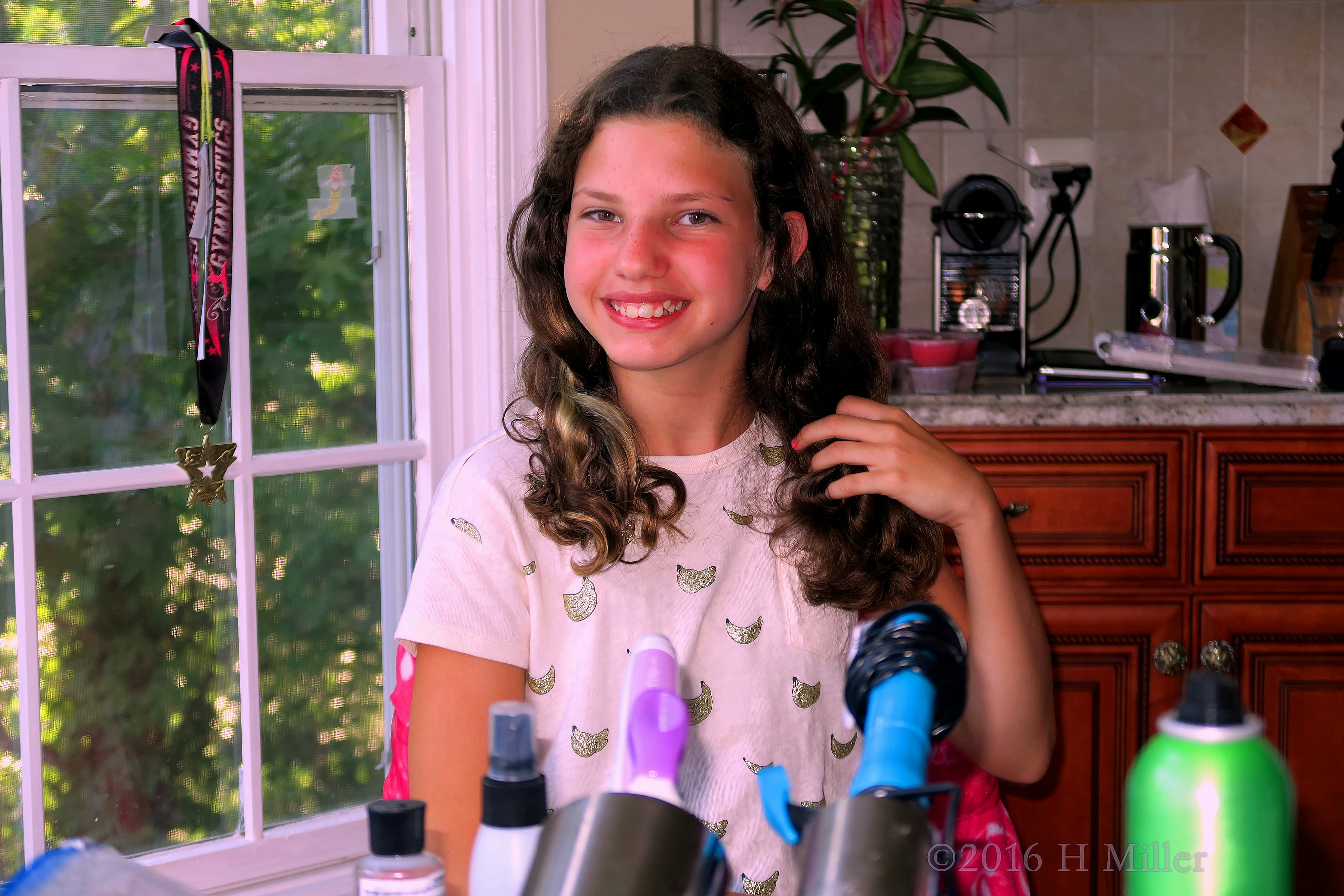 Having Fun Getting Her Hair Styled At The Spa Party 