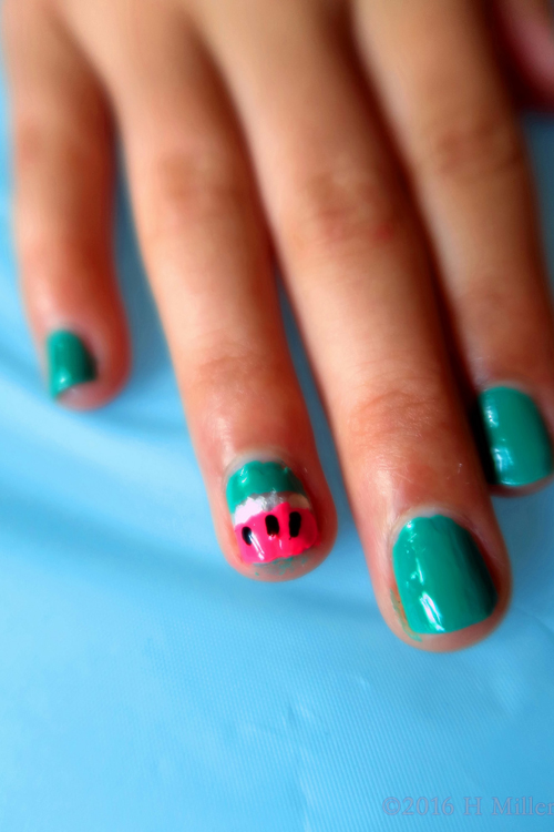 Cute Watermelon Accent Nail Cute Watermelon Accent Nail