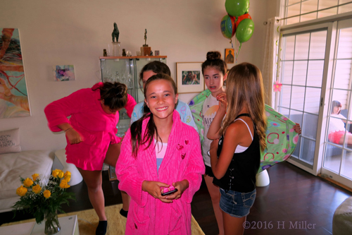 Smiling With Friends Before The Spa Party.