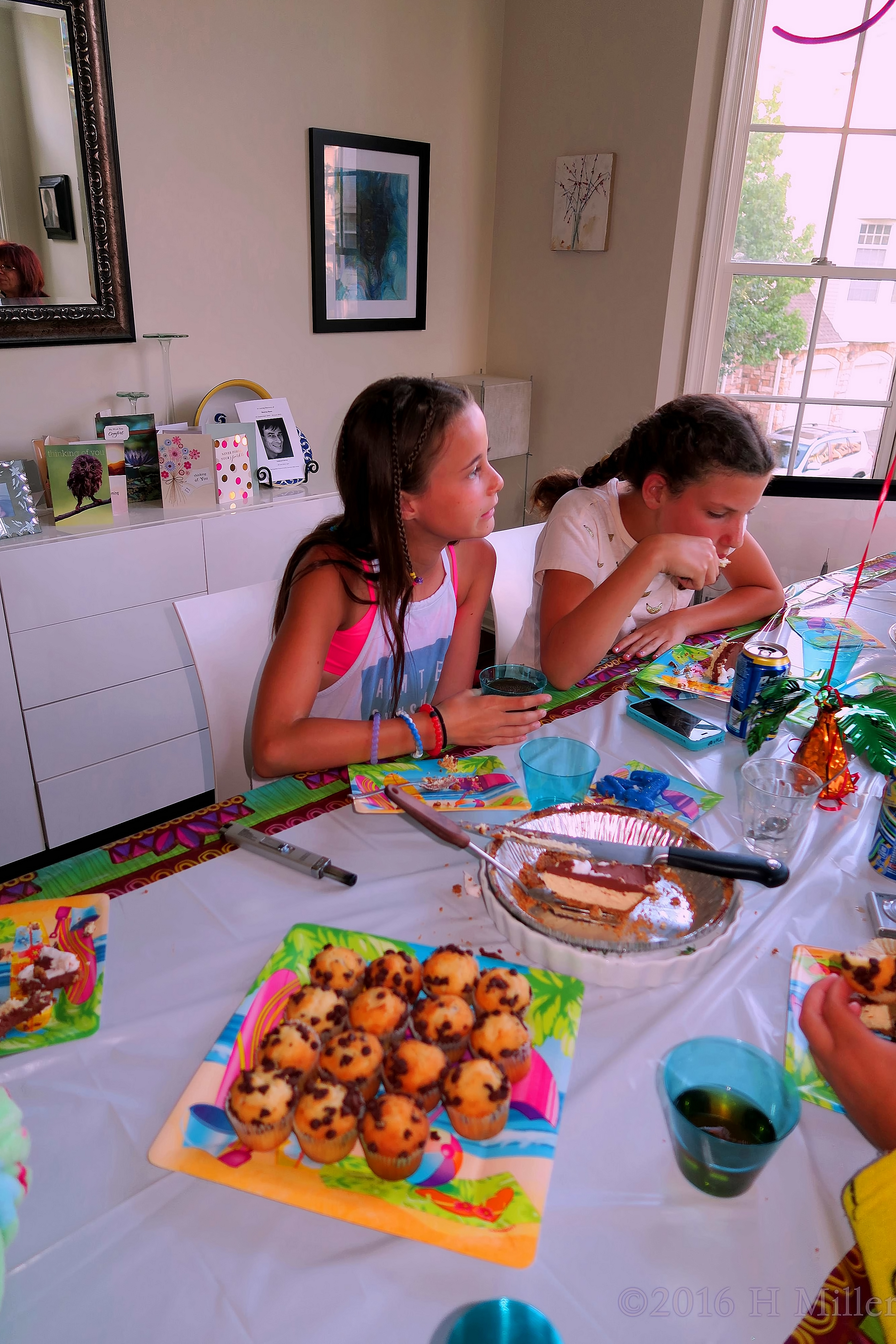 Hanging Out During Dessert. 