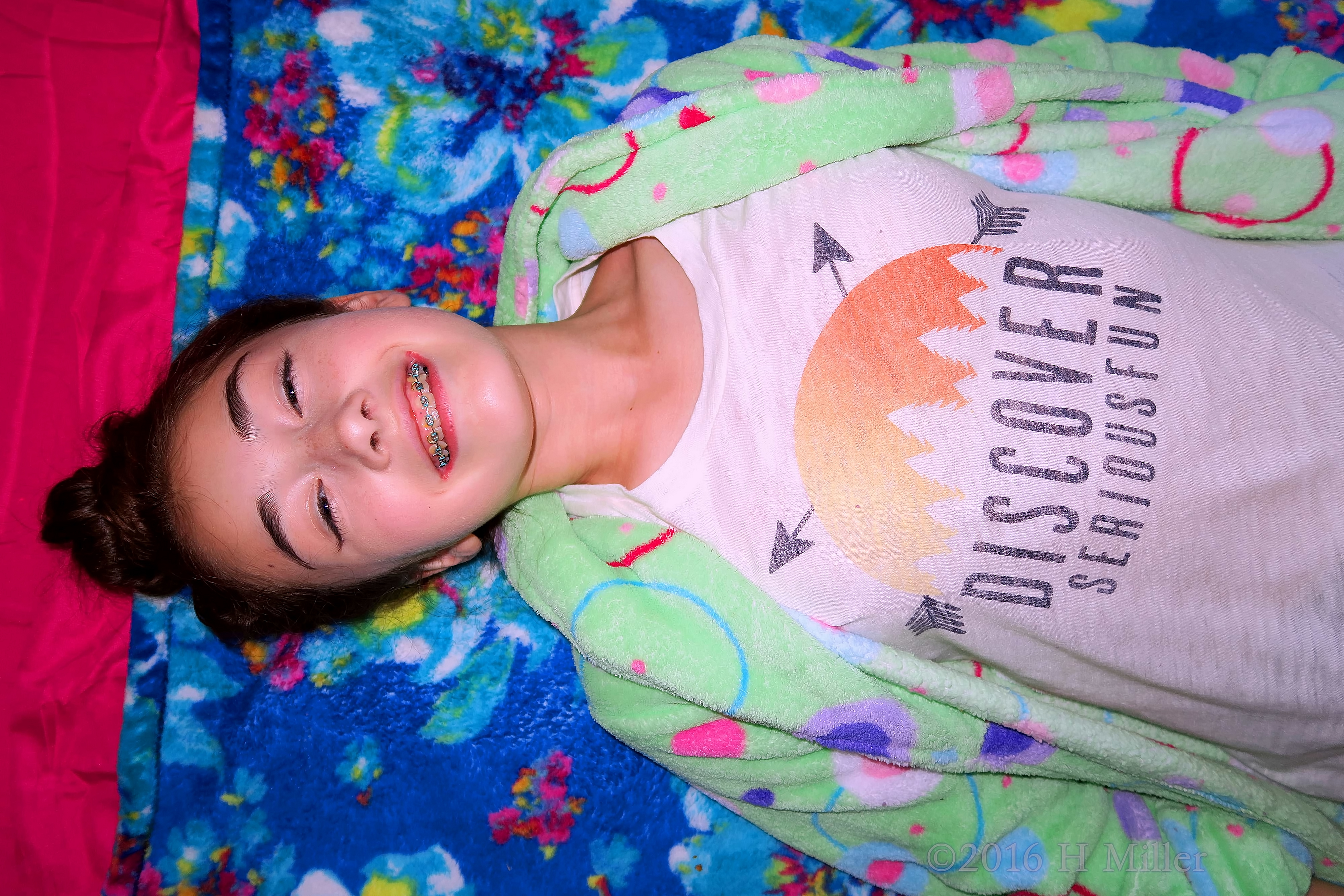 Smiling And Ready For Her Kids Spa Treatment Smiling And Ready For Her Kids Spa Treatment