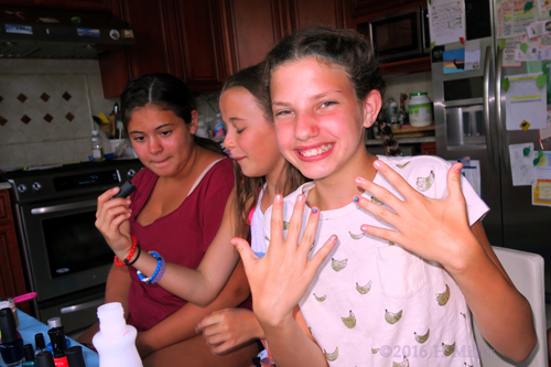 She Loves Her New Girls Spa Mini Mani.