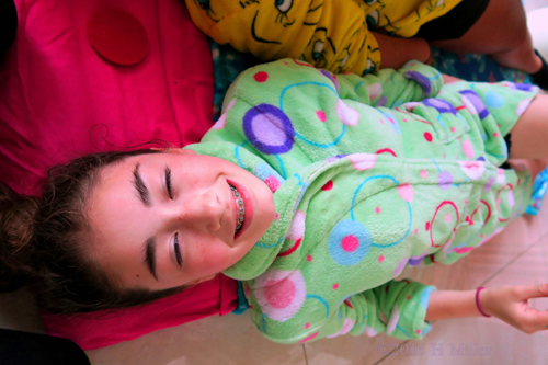 Smiling And Ready For Her Facial. Smiling And Ready For Her Facial.