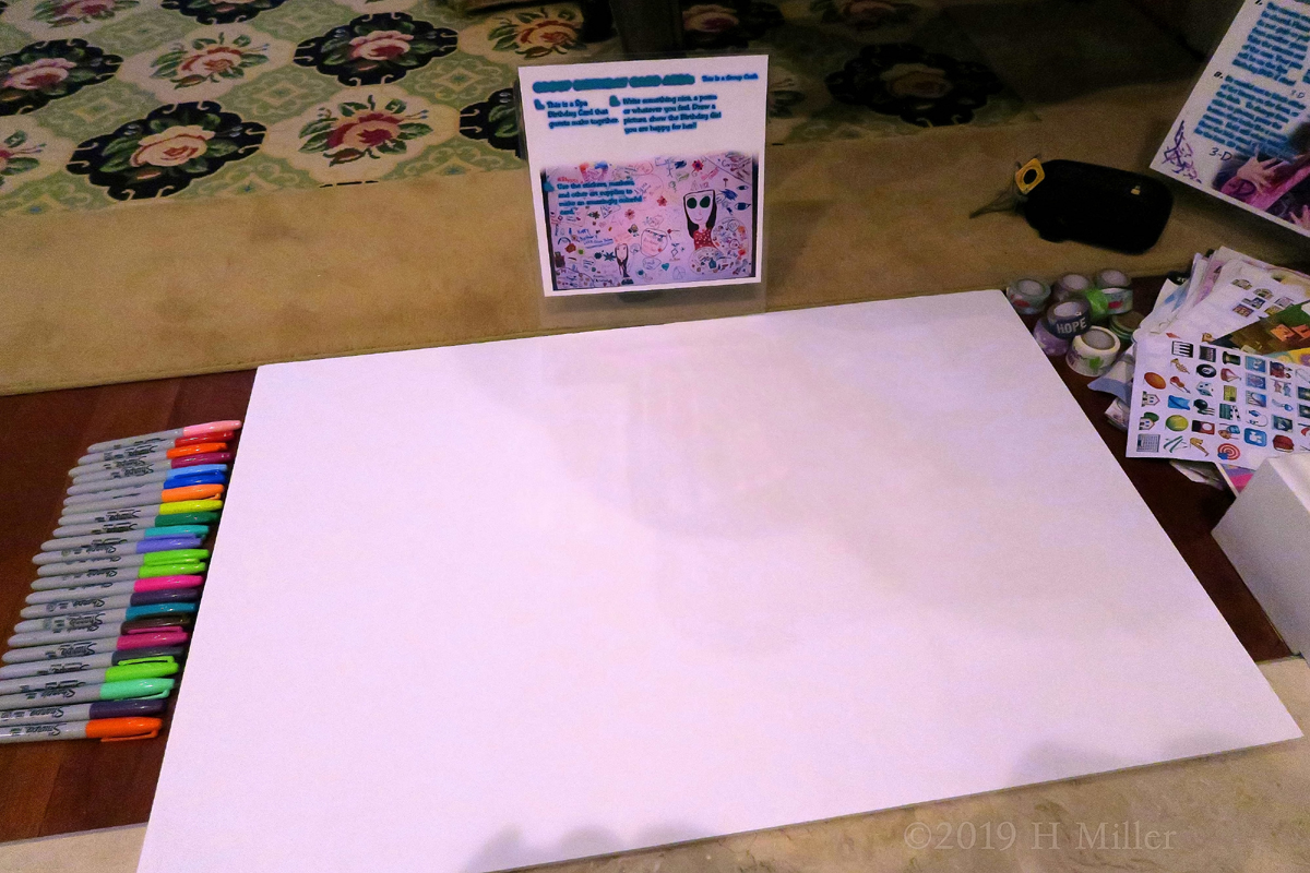 A Blank Slate For Natalia's Spa Birthday Card! Get Ready To Write Nice Messages For The Birthday Girl! 