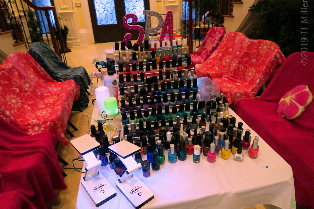 So Many Polishes To Choose From At The Kids Nail Spa! 