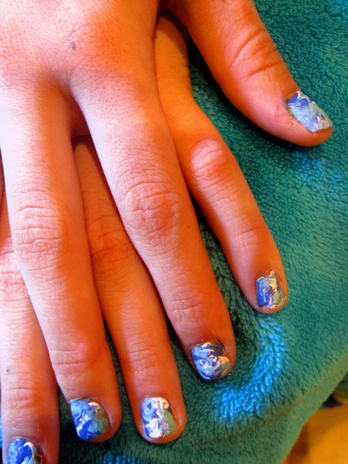 Swirls And Swirls! Marbled Nail Design Swirls And Swirls! Marbled Nail Design