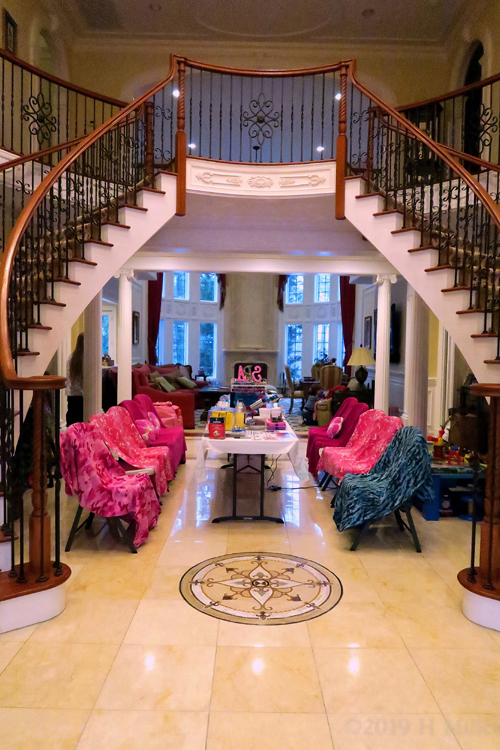 The Spa Party Set Up From The Front Of The Winding Staircase! The Spa Party Set Up From The Front Of The Winding Staircase!