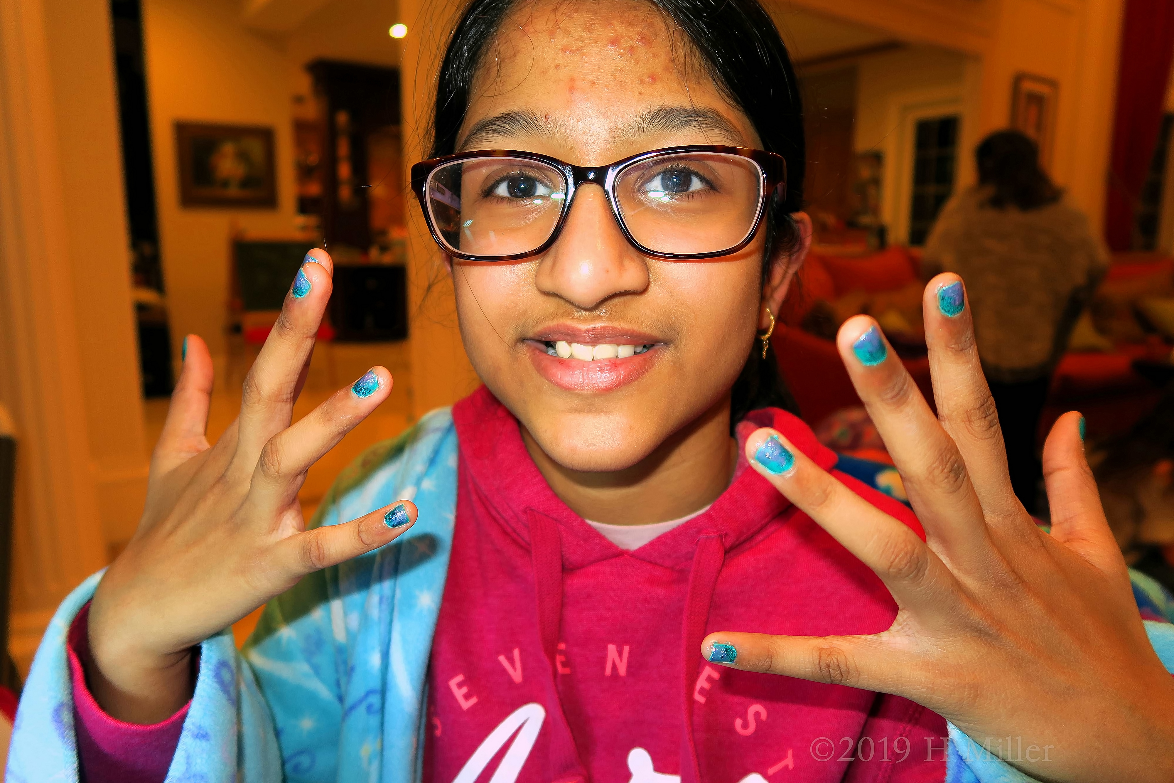 Baby Blue Kids Mani For This Party Guest! Baby Blue Kids Mani For This Party Guest!