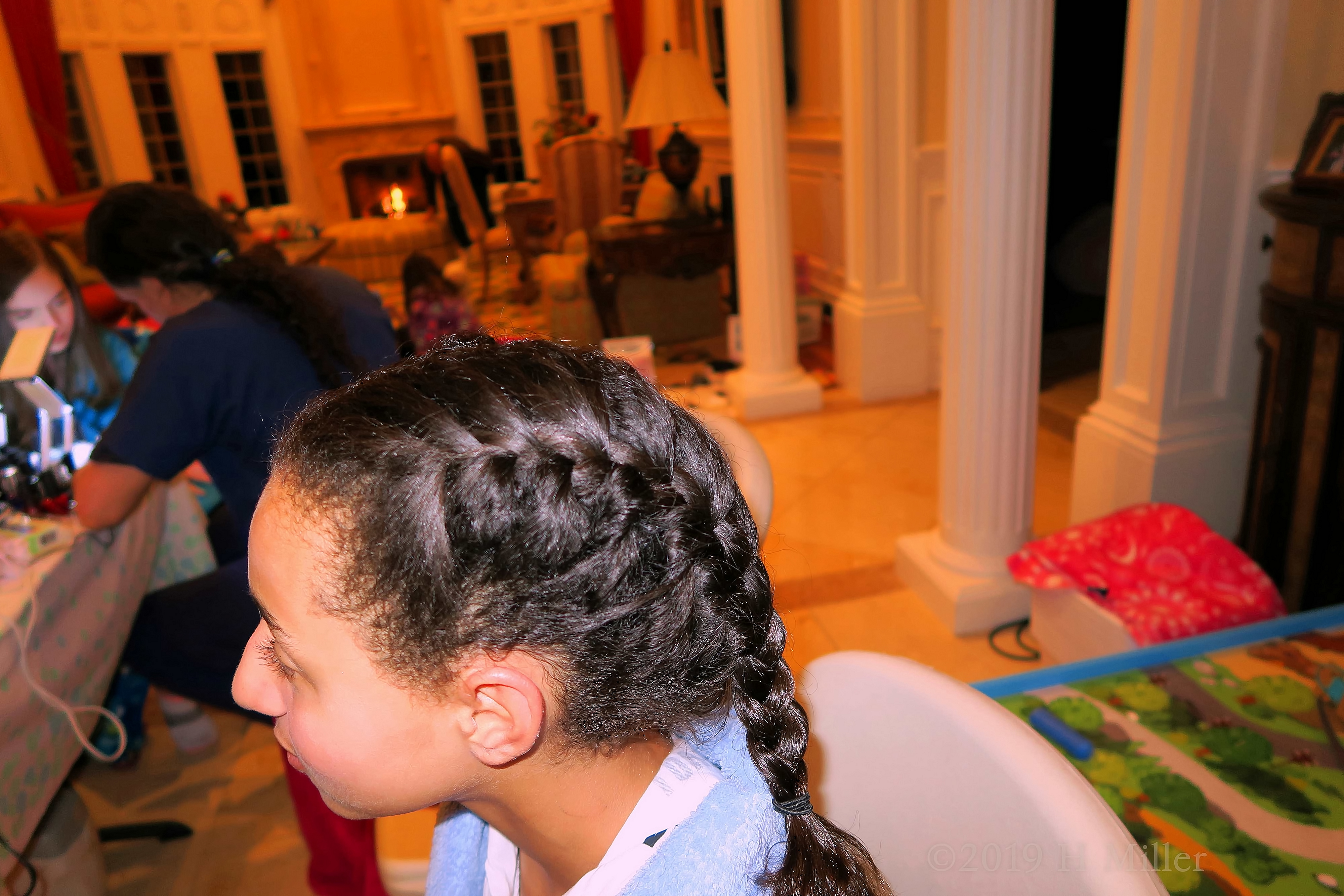 Elegant Dutch French Braids For This Spa Party Guest's Kids Hairstyle! 