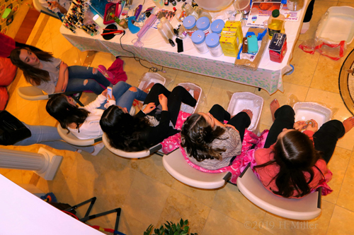 A View Of The Kids Pedicure Footbaths From Above! A View Of The Kids Pedicure Footbaths From Above!