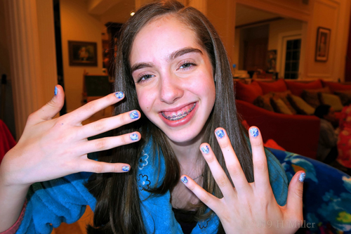 The Birthday Girl Smiles! After Kids Manicures, A Happy Birthday Girl! The Birthday Girl Smiles! After Kids Manicures, A Happy Birthday Girl!