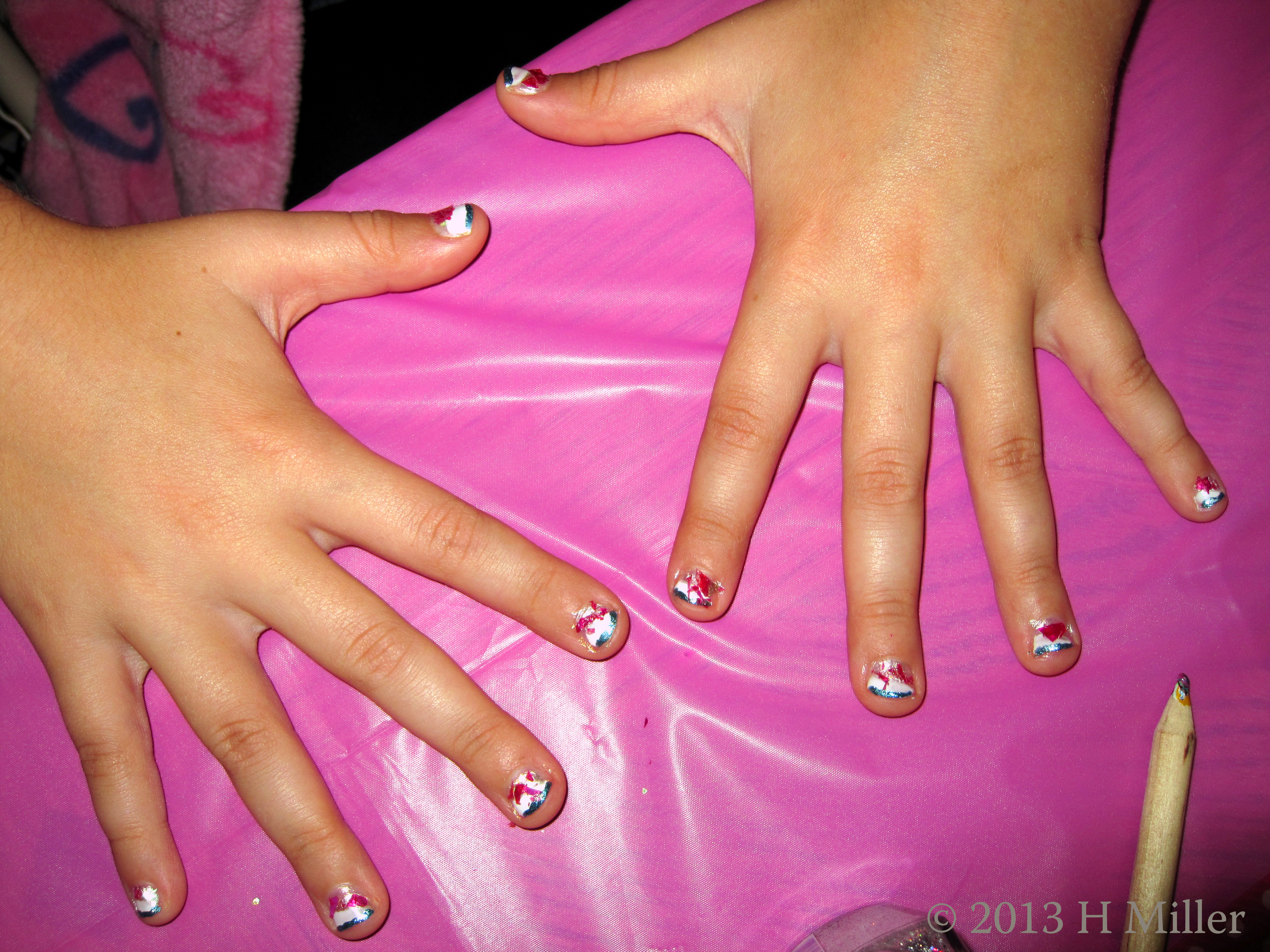 Nail Art with Rhinestones Close Up Nail Art with Rhinestones Close Up