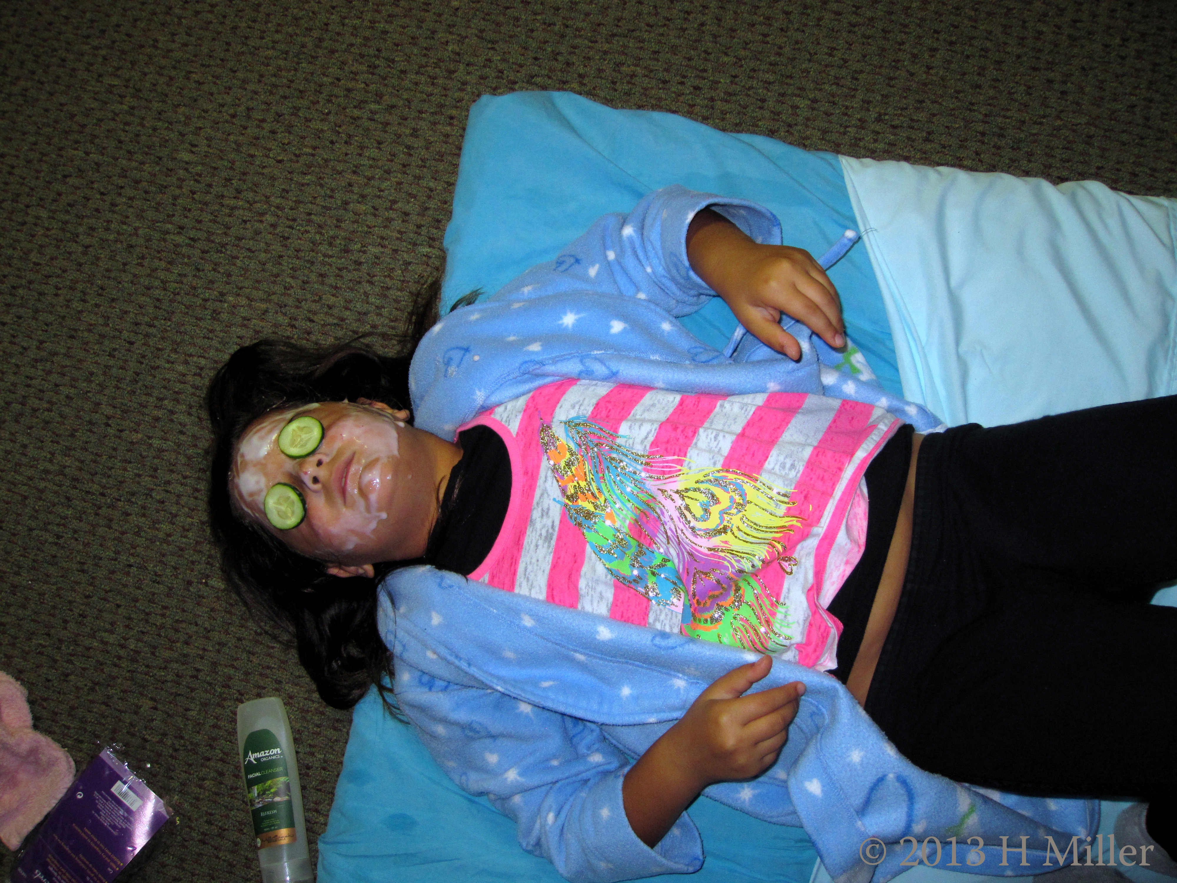 Relaxing With Cukes On Her Eyes Relaxing With Cukes On Her Eyes