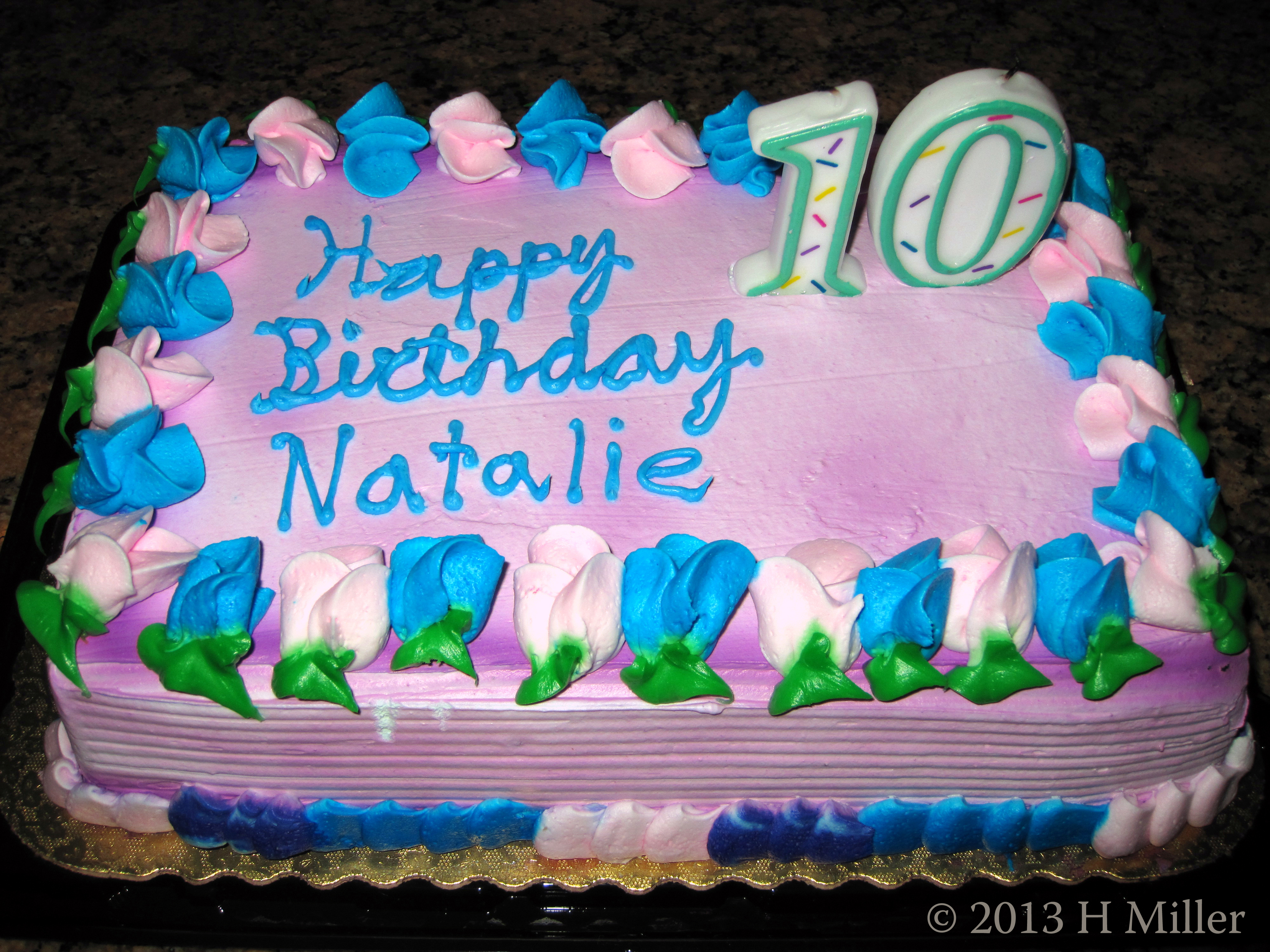 Natalie's 10th Birthday Cake Close Up Natalie's 10th Birthday Cake Close Up