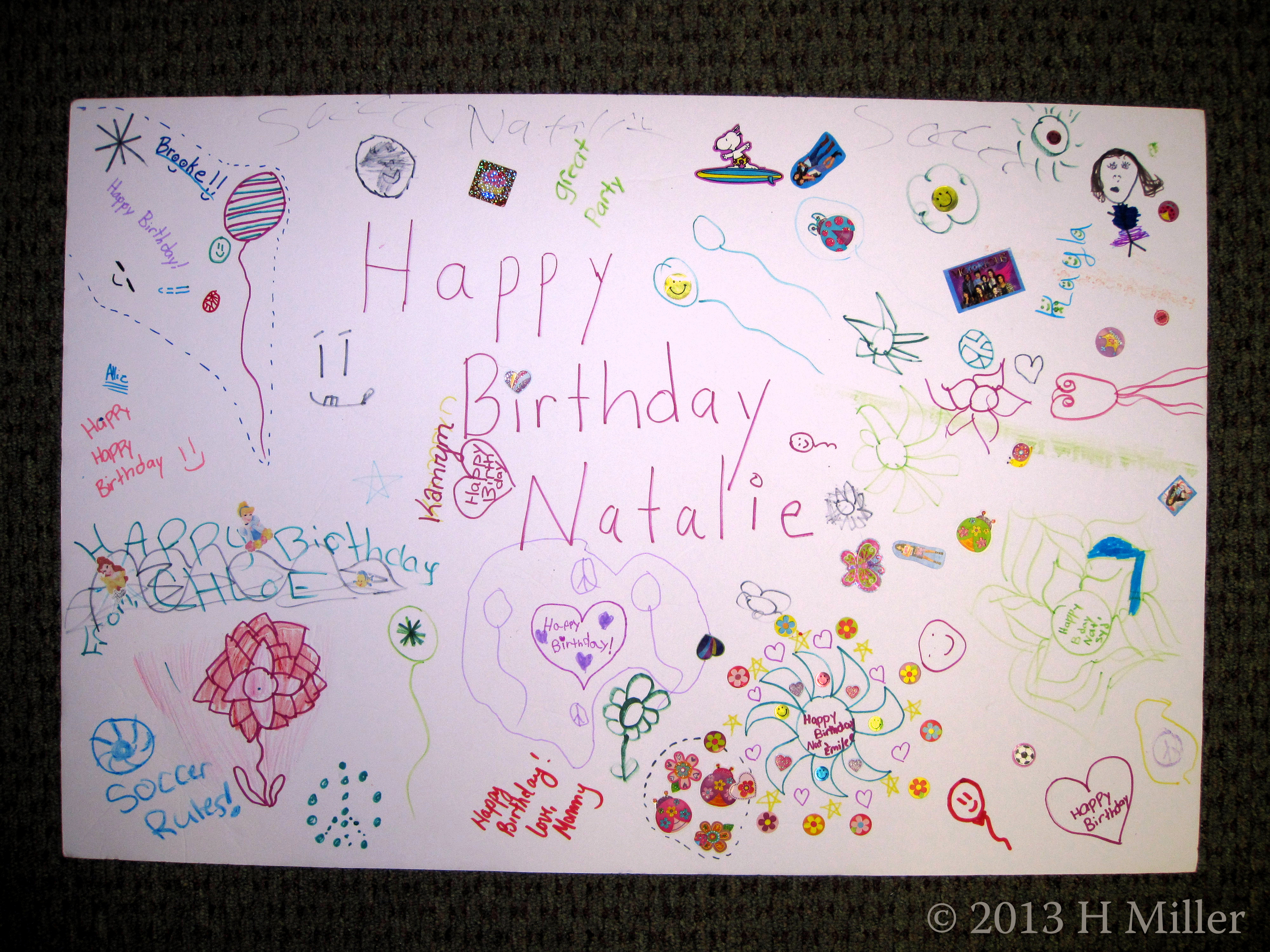 Natalie's Spa Birthday Card Signed By Everyone! Natalie's Spa Birthday Card Signed By Everyone!