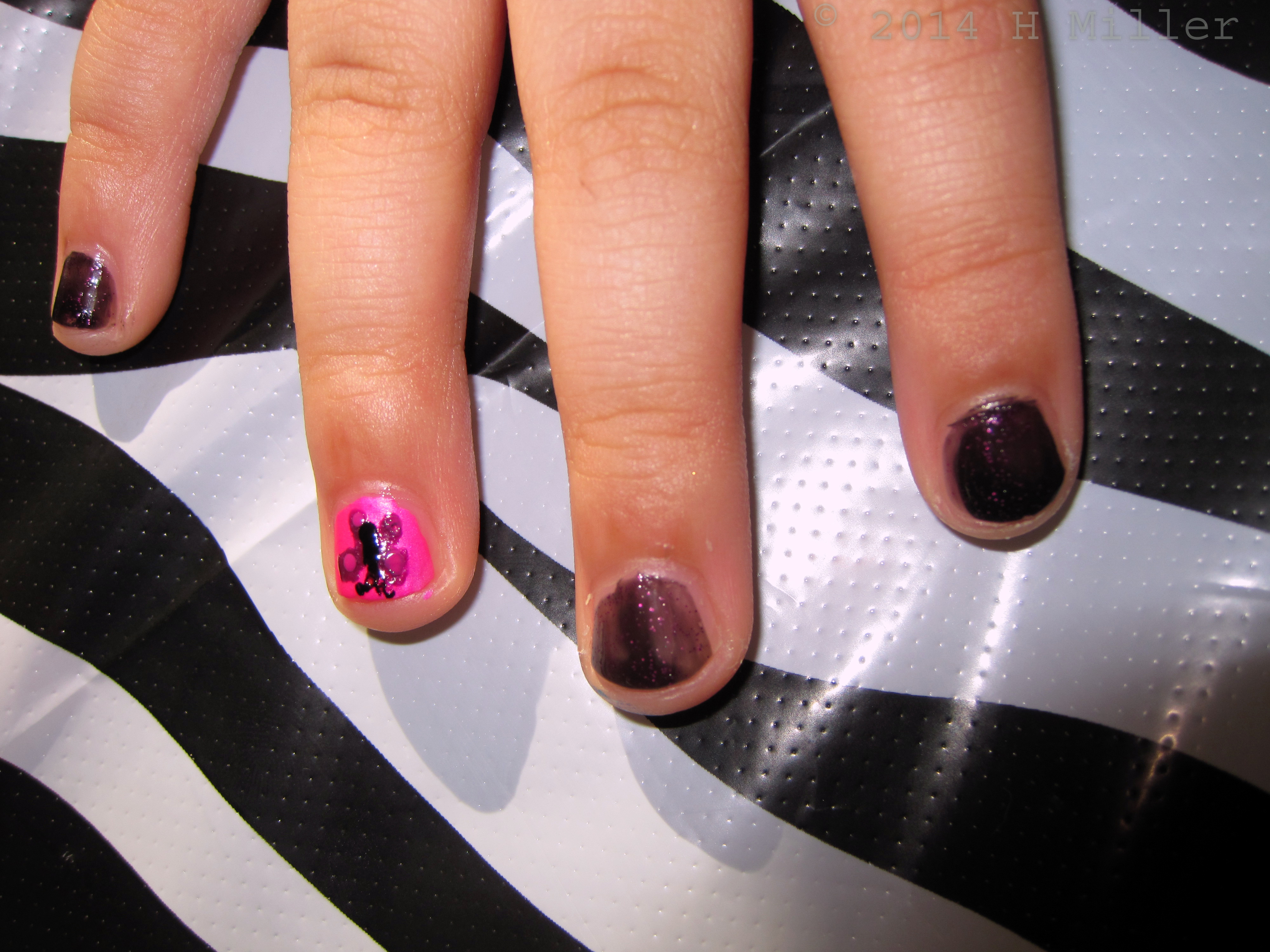 Butterfly Nail Art Close Up 