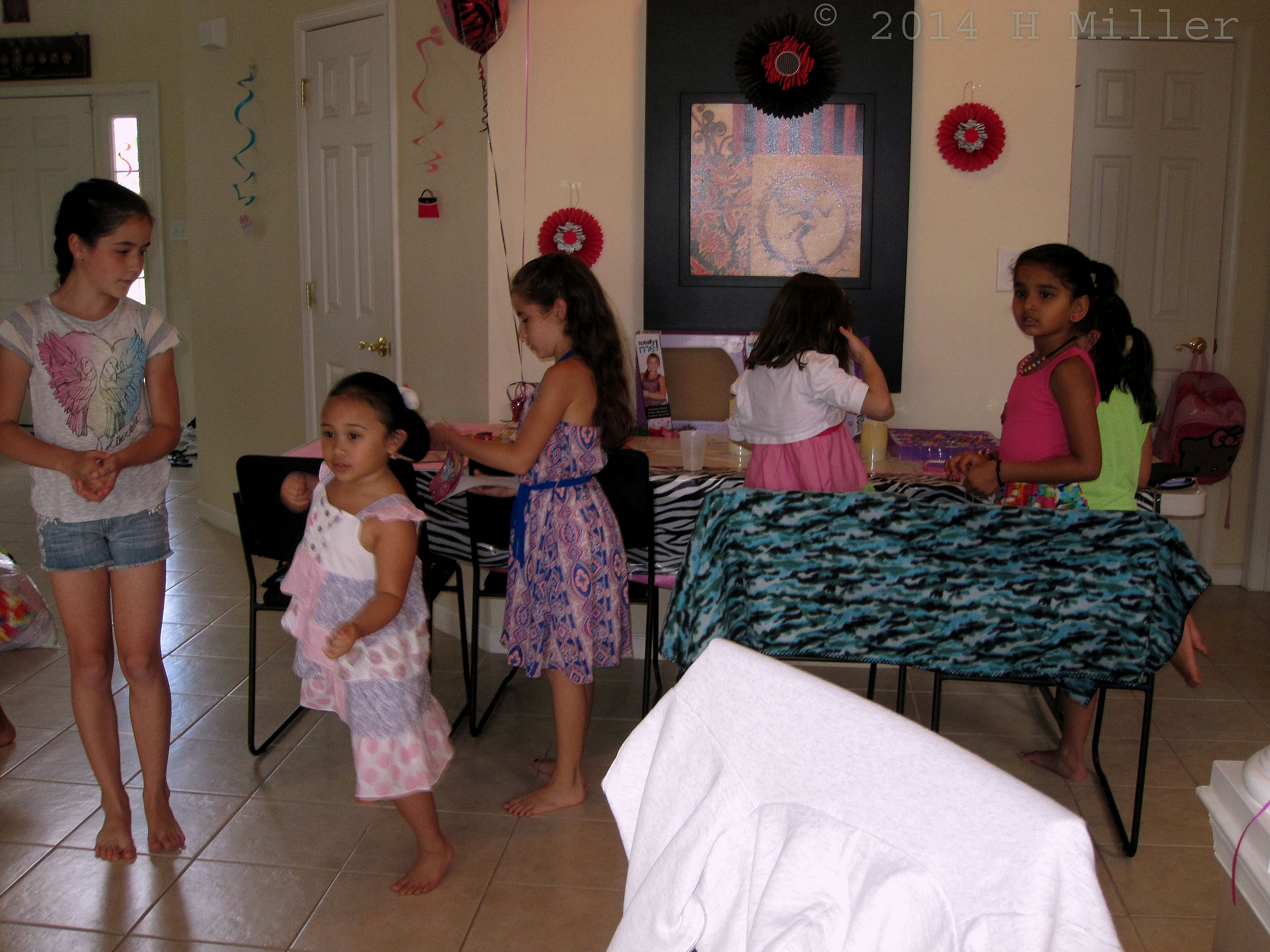 The Girls Doing The Various Crafts 