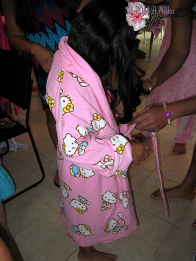 A Little Help From Mom With The Robe Sash! A Little Help From Mom With The Robe Sash!