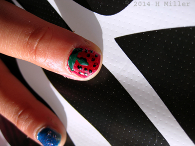 Nail Art Strawberry Close Up