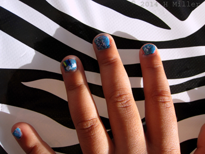 Rainbow And Sky Blue Nails Rainbow And Sky Blue Nails