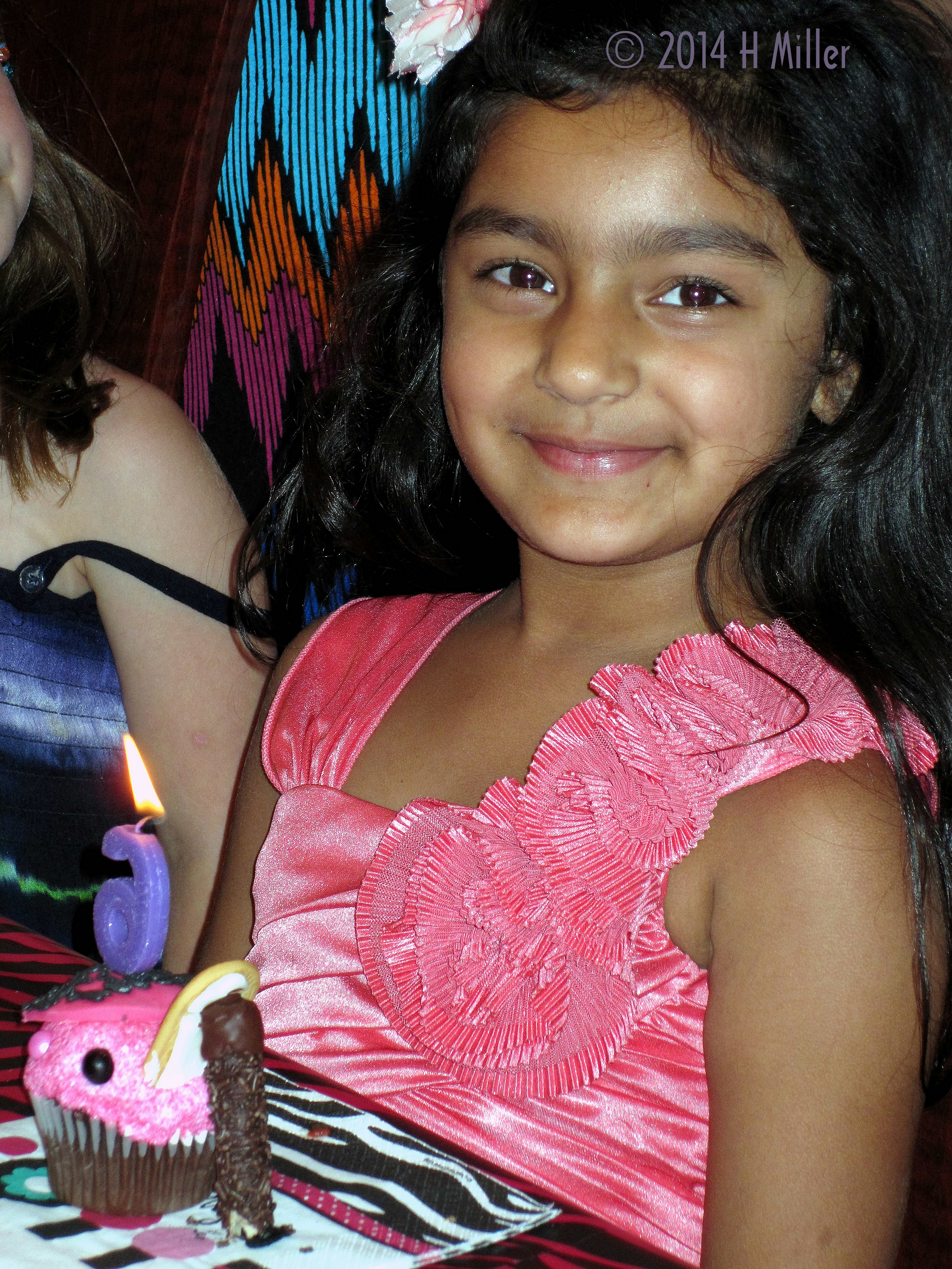 Navya's 6th Birthday Cupcake Candle Lit! Navya's 6th Birthday Cupcake Candle Lit!