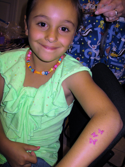 Butterflies Kids Body Glitter Art