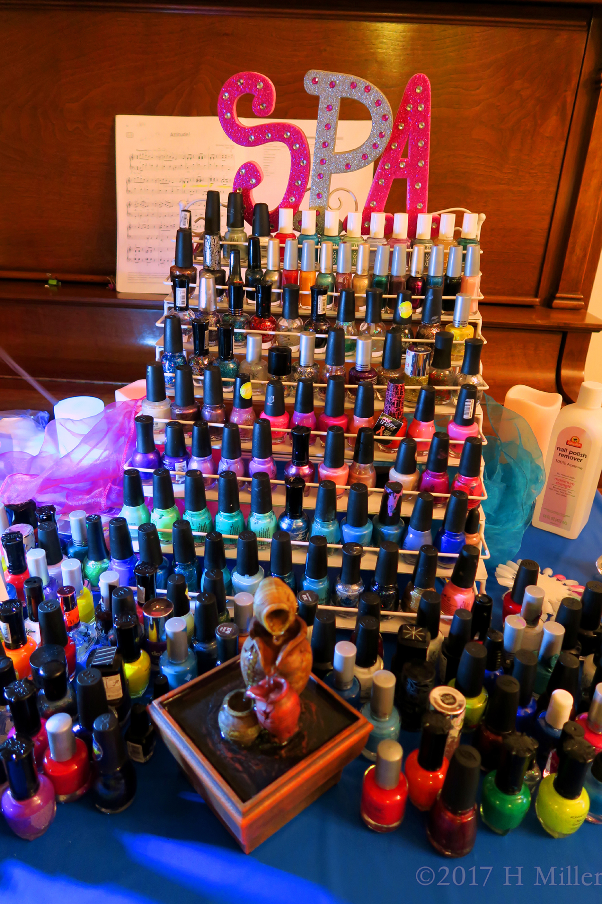 The Awesome Display Of Nail Polish For The Kids Nail Spa! 