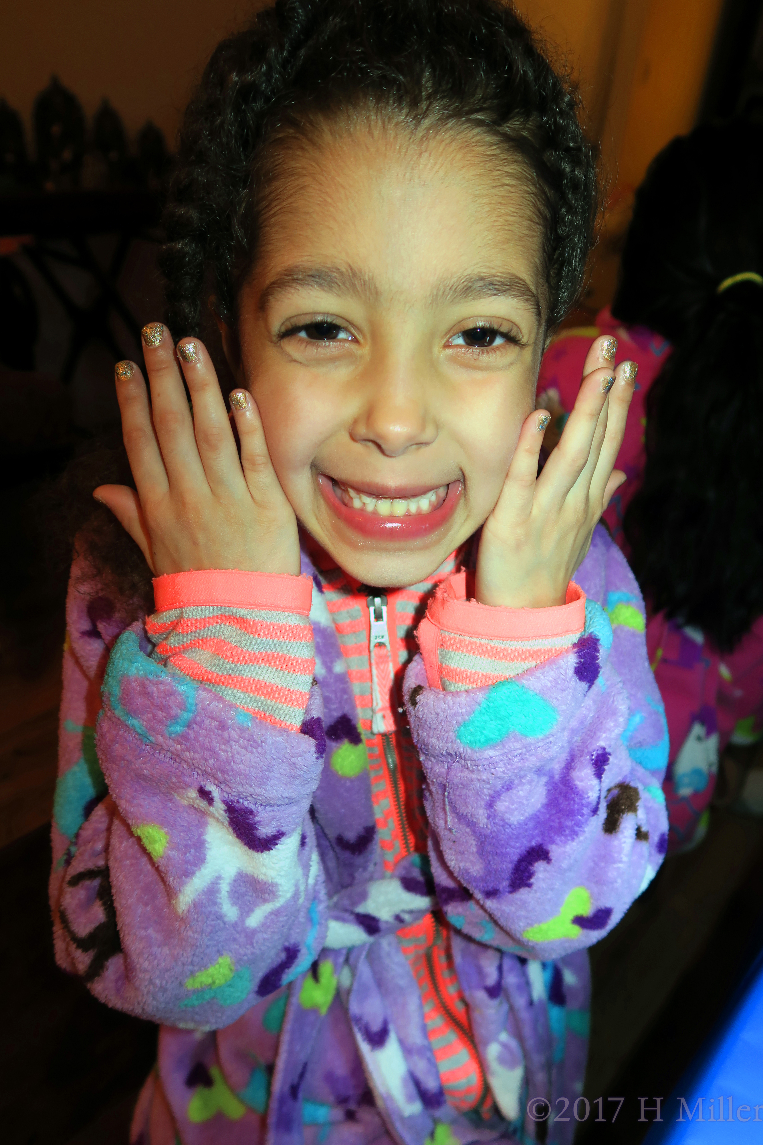 Super Big Smiles After Girls Mini Manicures! 