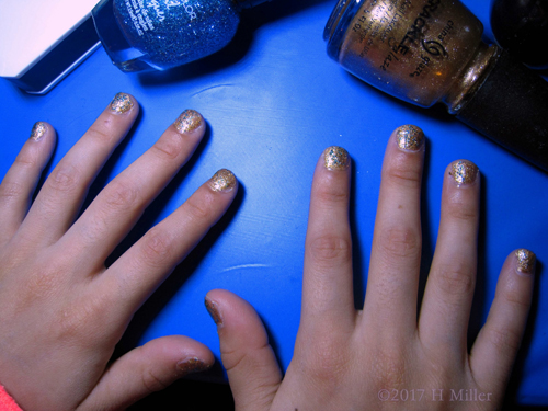 A Very Pretty Sparkly Kids Manicure