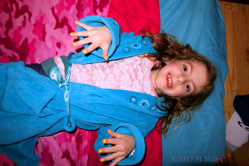 Making Sure Her New Kids Manicure Doesn't Get Messed Up During Her Kids Facial! Making Sure Her New Kids Manicure Doesn't Get Messed Up During Her Kids Facial!