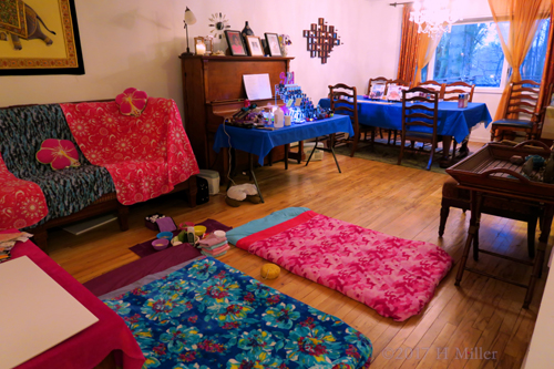 The Kids Spa Party Activity Area All Set Up! The Kids Spa Party Activity Area All Set Up!