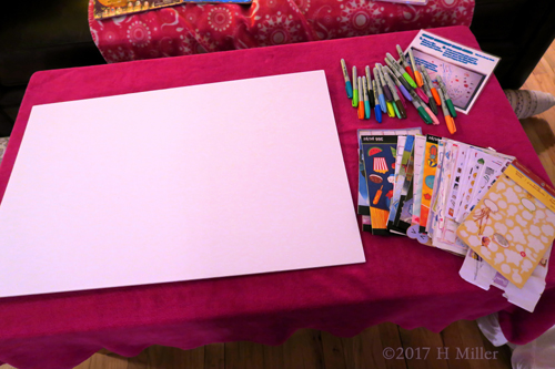 The Spa Birthday Card Set Up And Ready For The Girls To Design! The Spa Birthday Card Set Up And Ready For The Girls To Design!