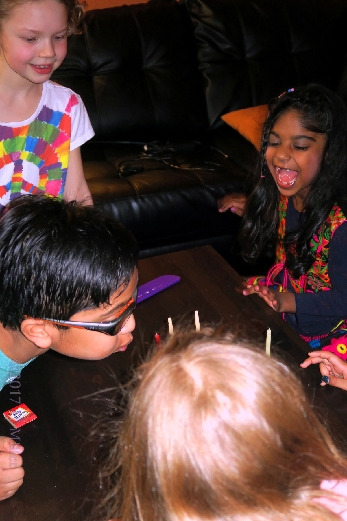 Her Brother Helps To Blow Out The Candles! 