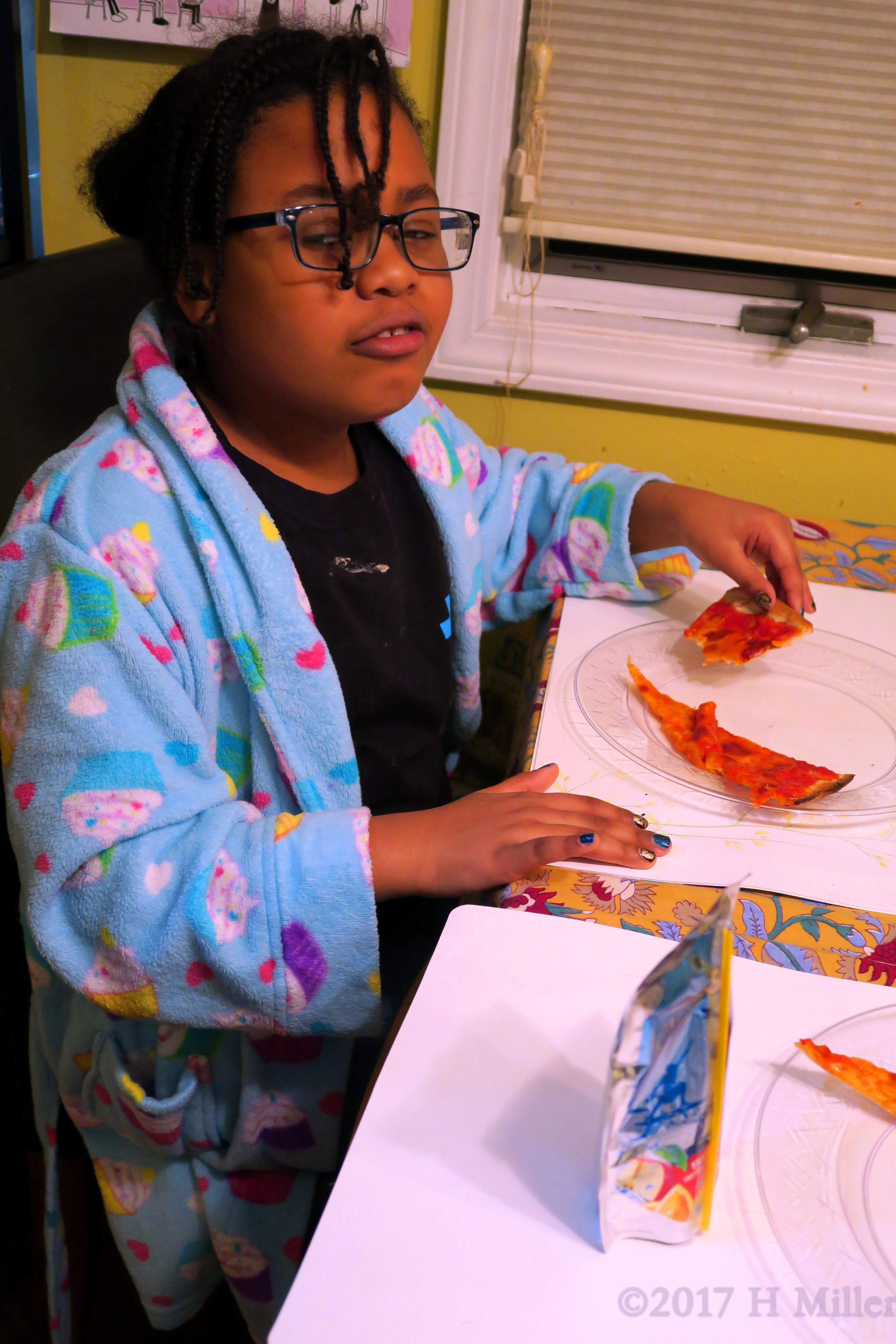 Enjoying Her Pizza. Enjoying Her Pizza.