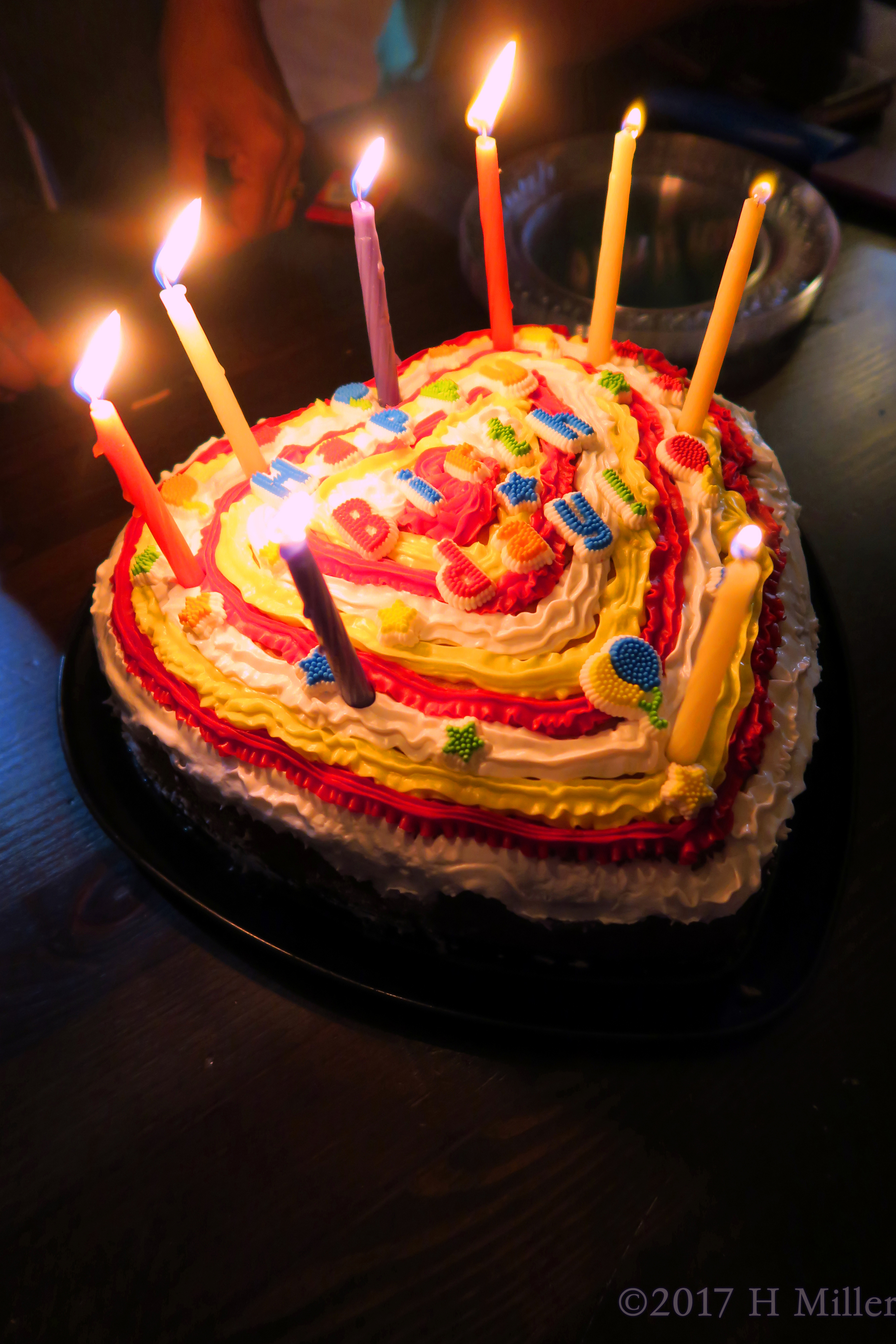 The Candles Are Lit On The Birthday Cake! The Candles Are Lit On The Birthday Cake!