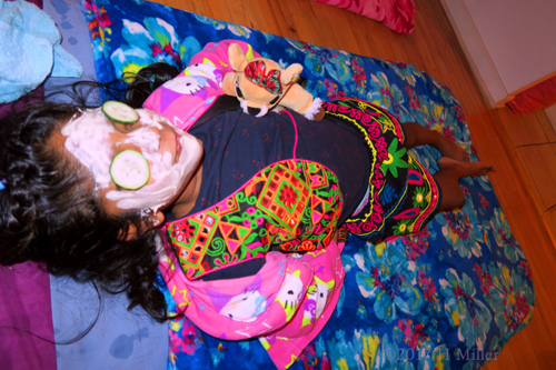 She Looks So Relaxed During Her Kids Facial! She Looks So Relaxed During Her Kids Facial!