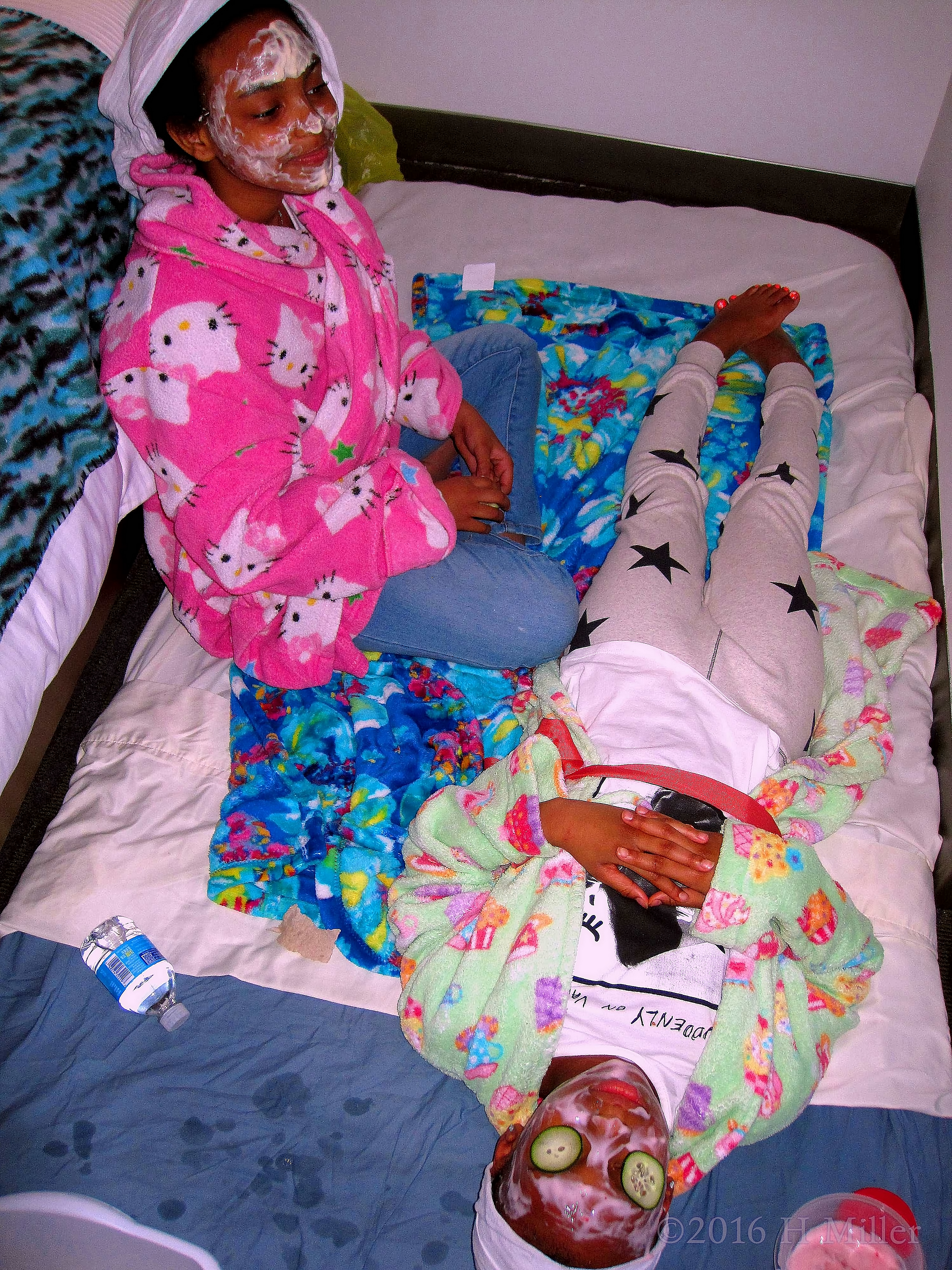 Girls Hanging Out During Kids Facials. Girls Hanging Out During Kids Facials.