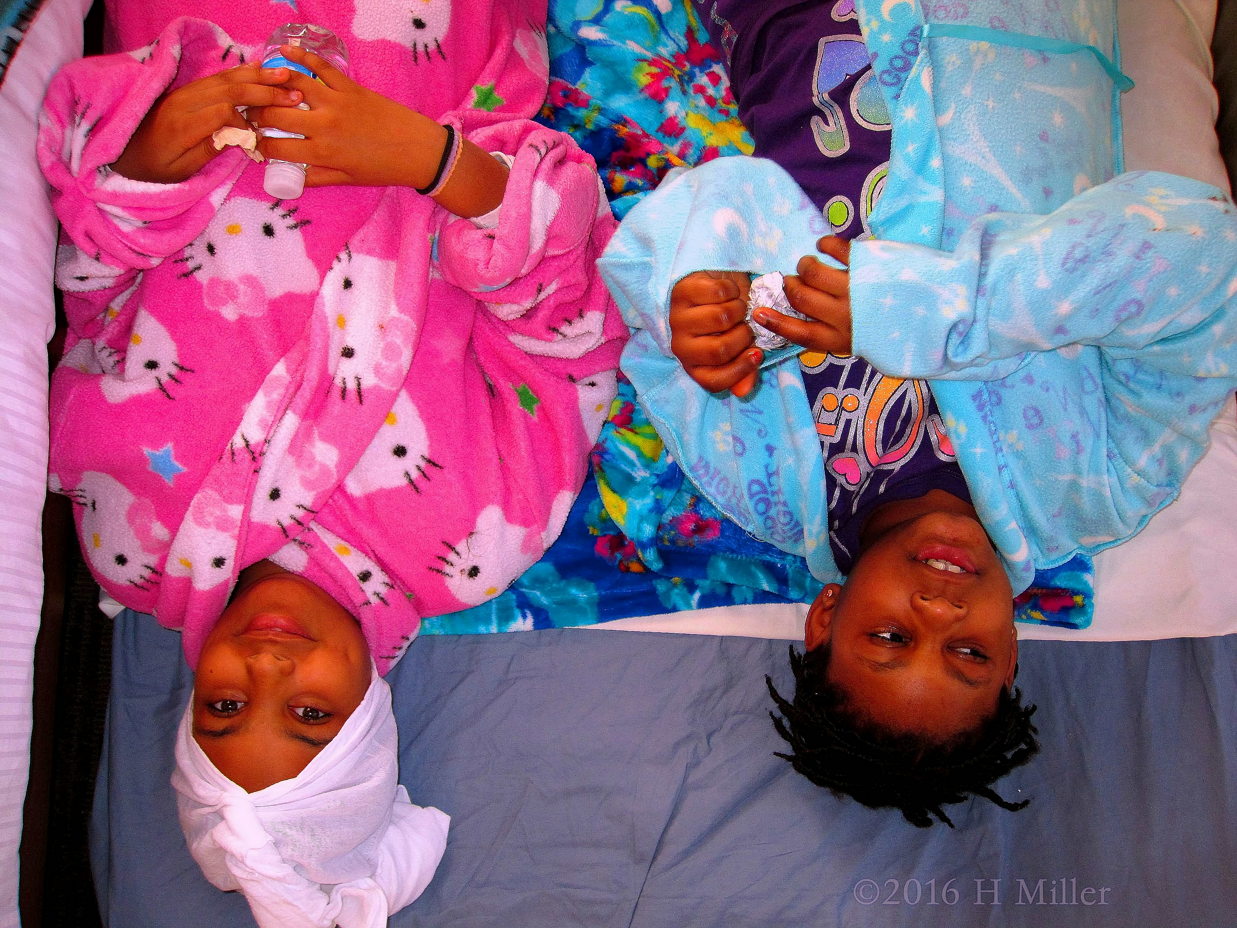 Two Girls Ready For Kids Facial Treatments. Two Girls Ready For Kids Facial Treatments.