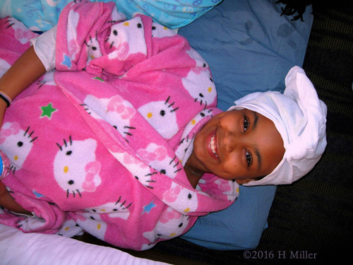 The Birthday Girl Smiles After Her Kids Facial! The Birthday Girl Smiles After Her Kids Facial!